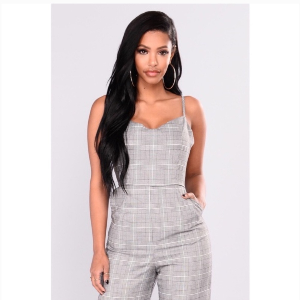 NWT Fashion Nova Plaid Jumpsuit🖤